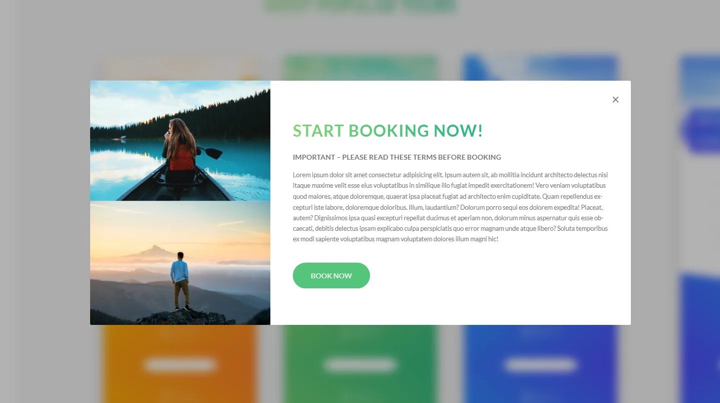 Modal popup